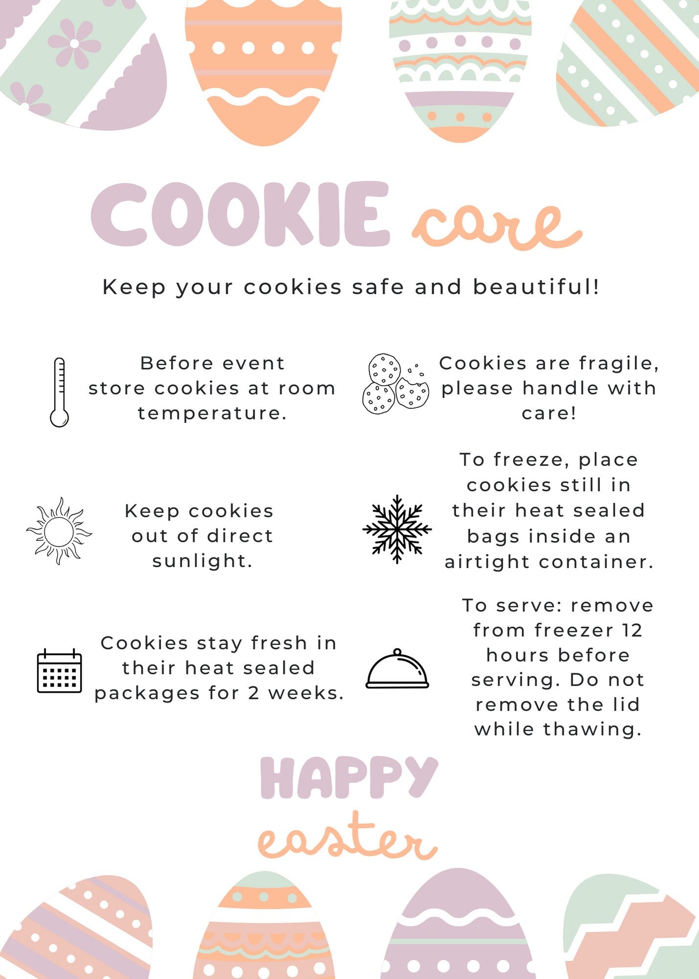 Easter Cookie Care Card