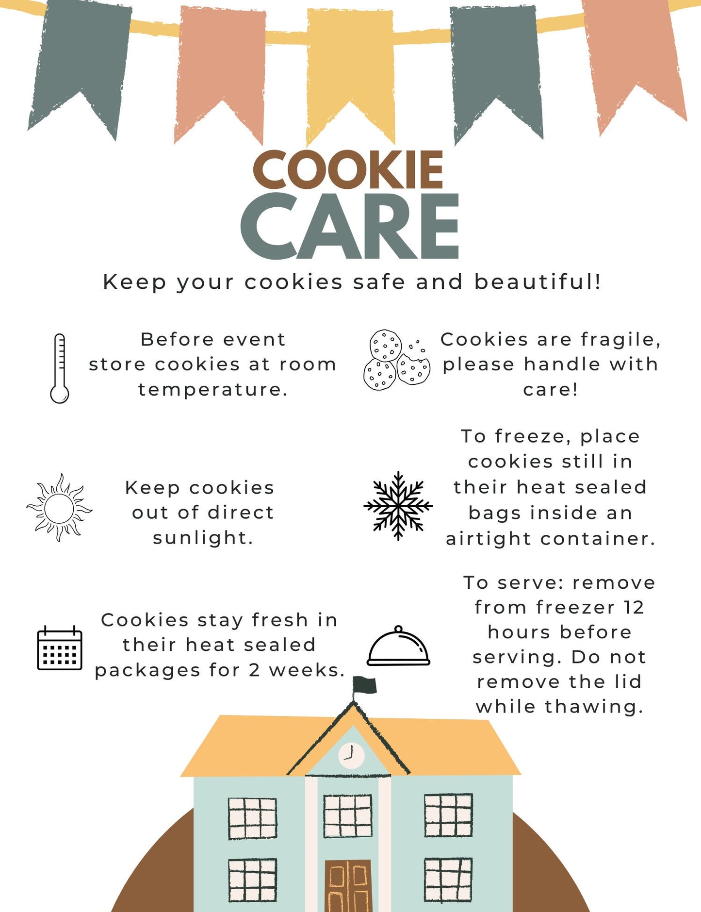 Back to School Cookie Care Card