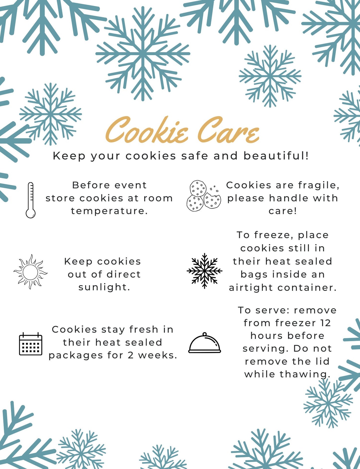 Winter Cookie Care Card