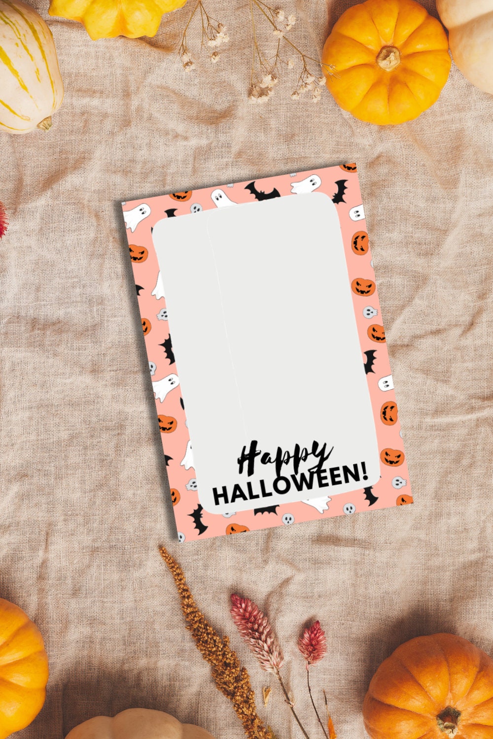 Pink Halloween Friends Cookie Card