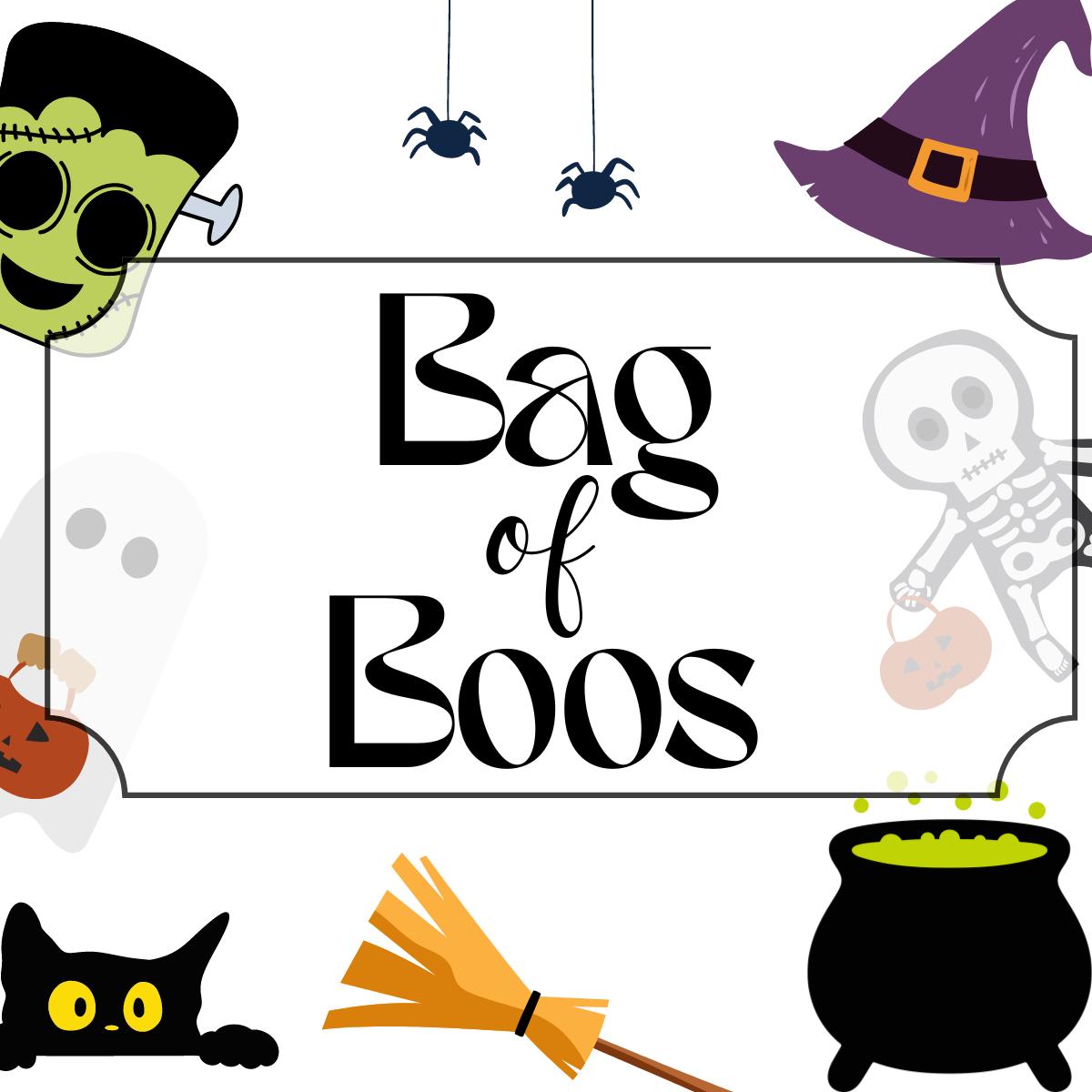 Halloween Friends Bag of Boos Cartoon Tag