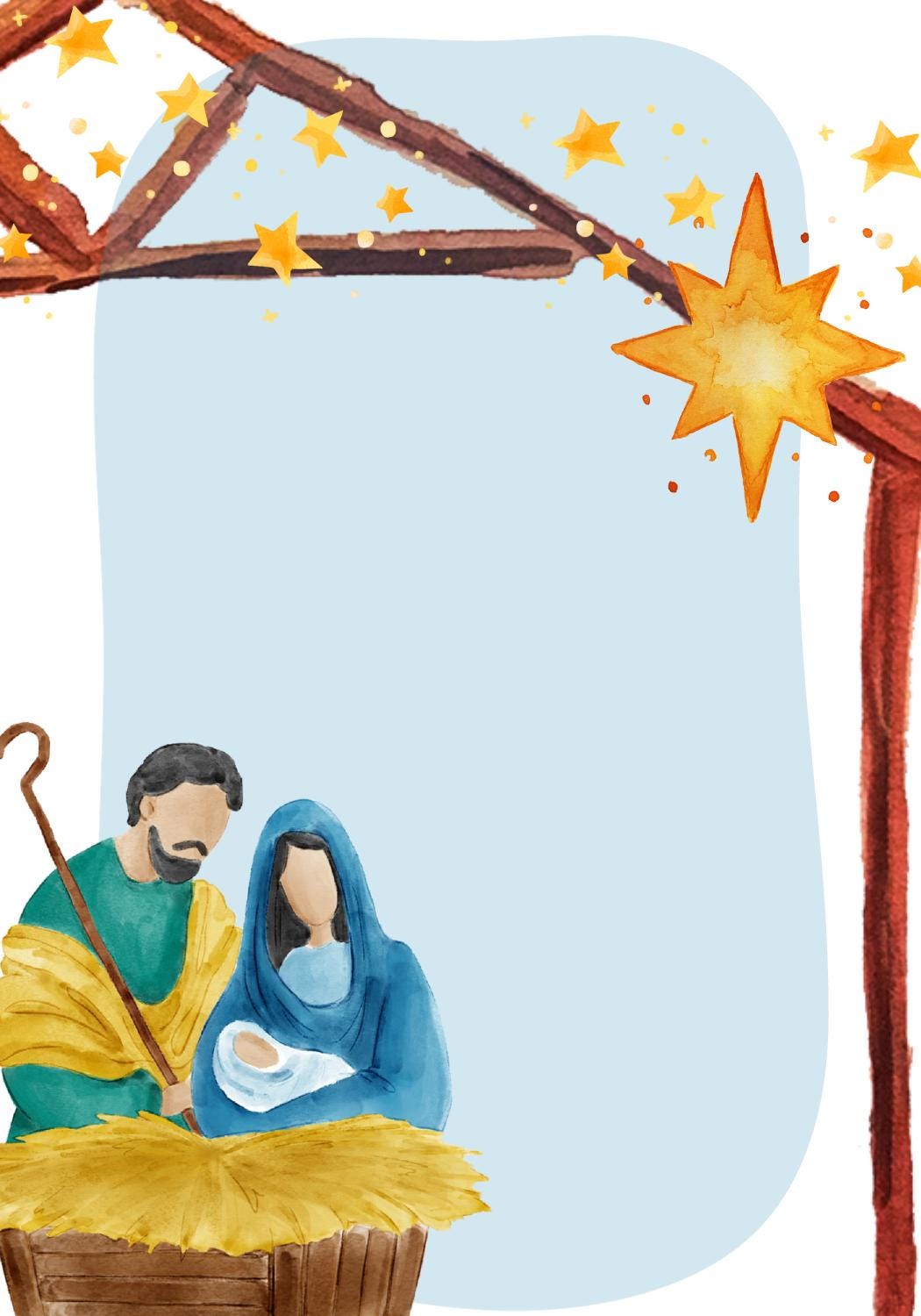 Christmas Nativity Cookie Card
