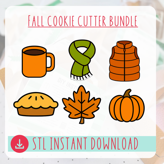 Fall Cookie Cutter Bundle Instant Download Digital Files