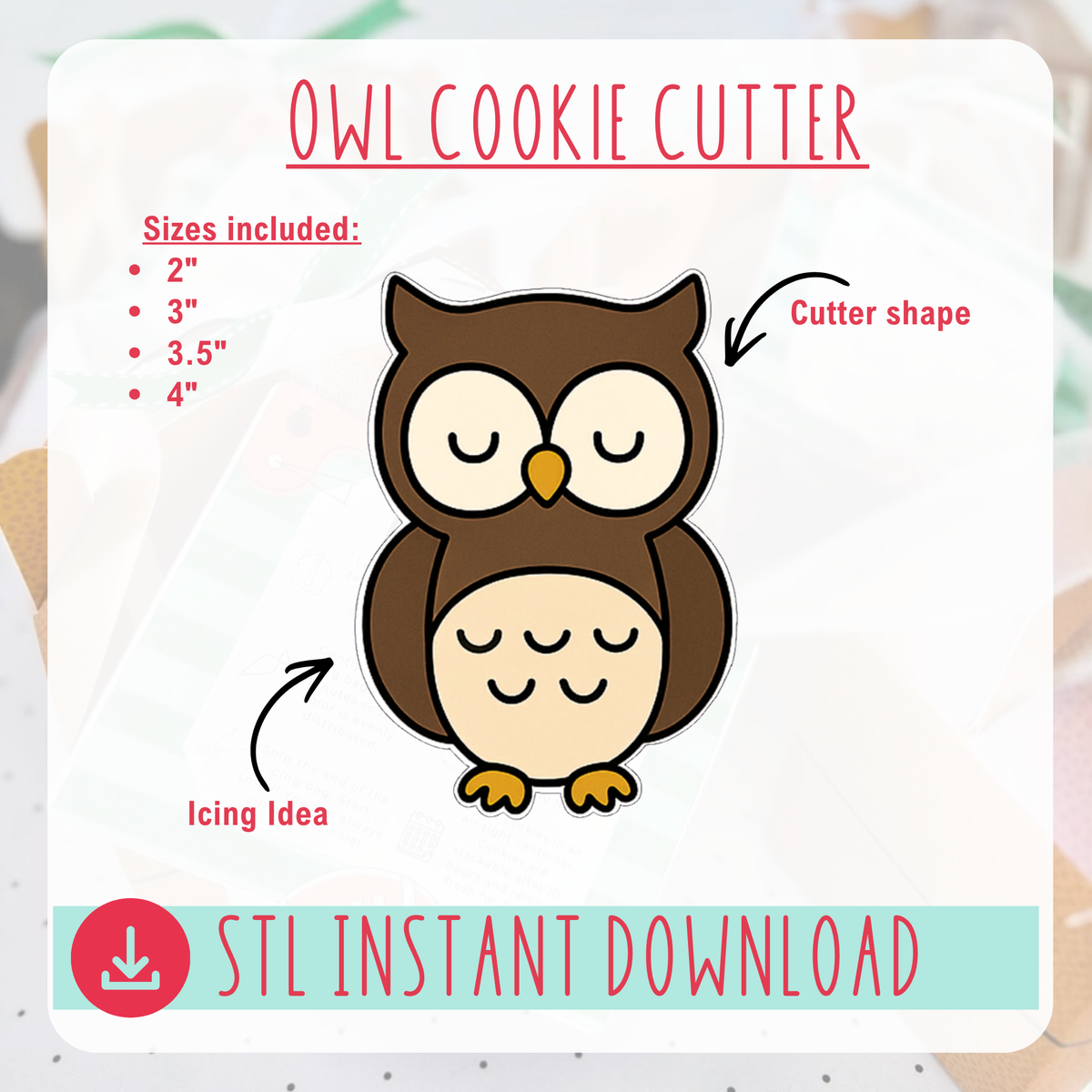 Owl Cutter Instant Download Digital File