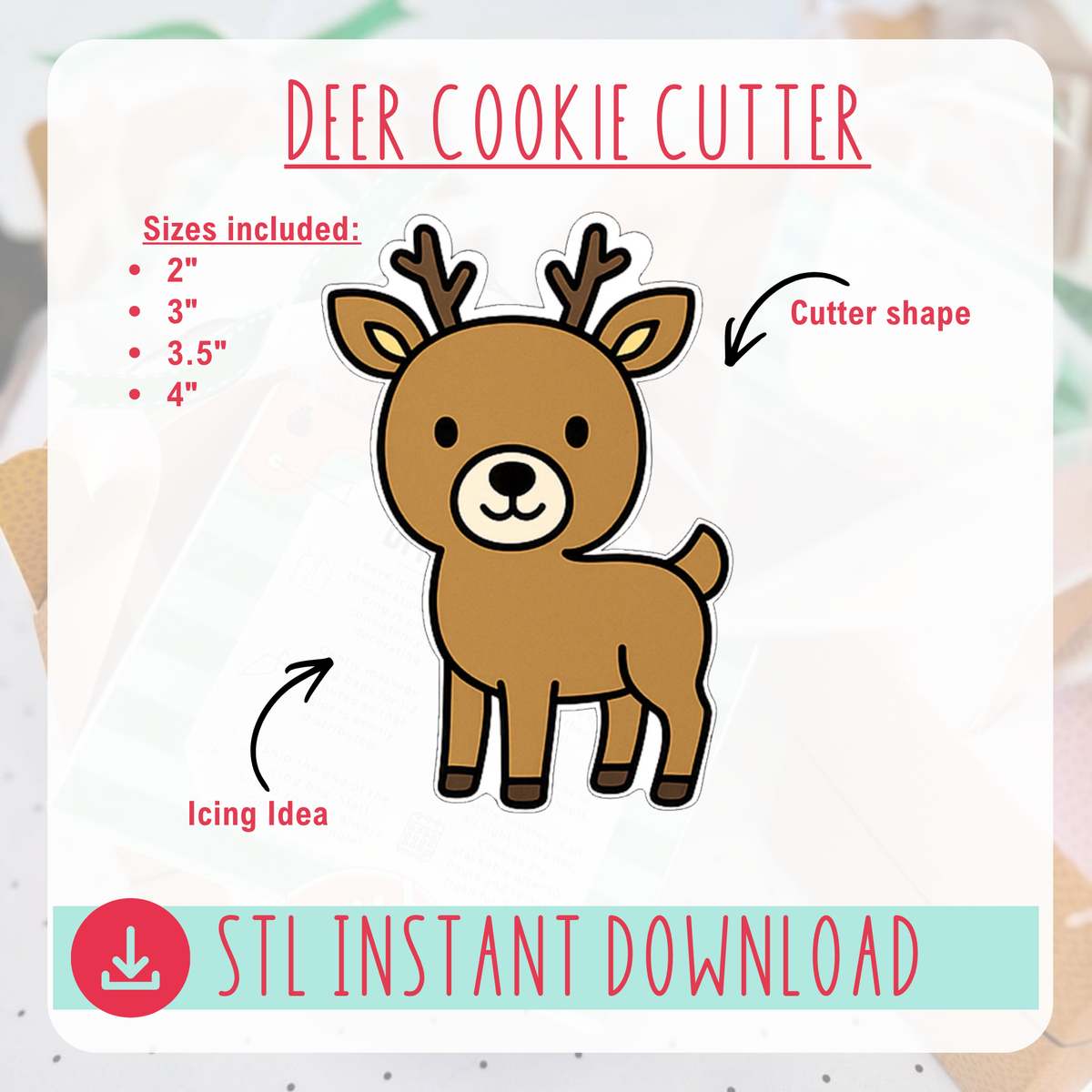Deer Cutter Instant Download Digital File