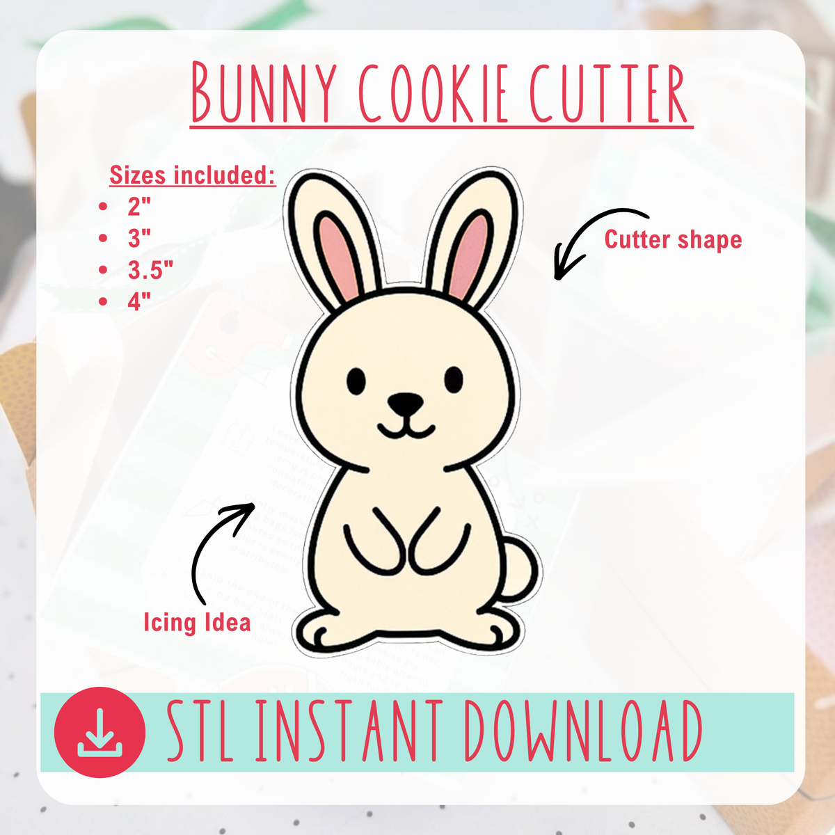 Bunny Cutter Instant Download Digital File
