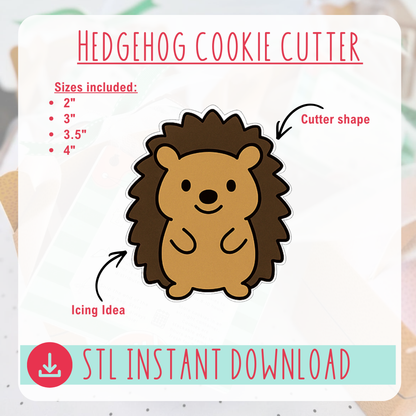 Hedgehog Cutter Instant Download Digital File
