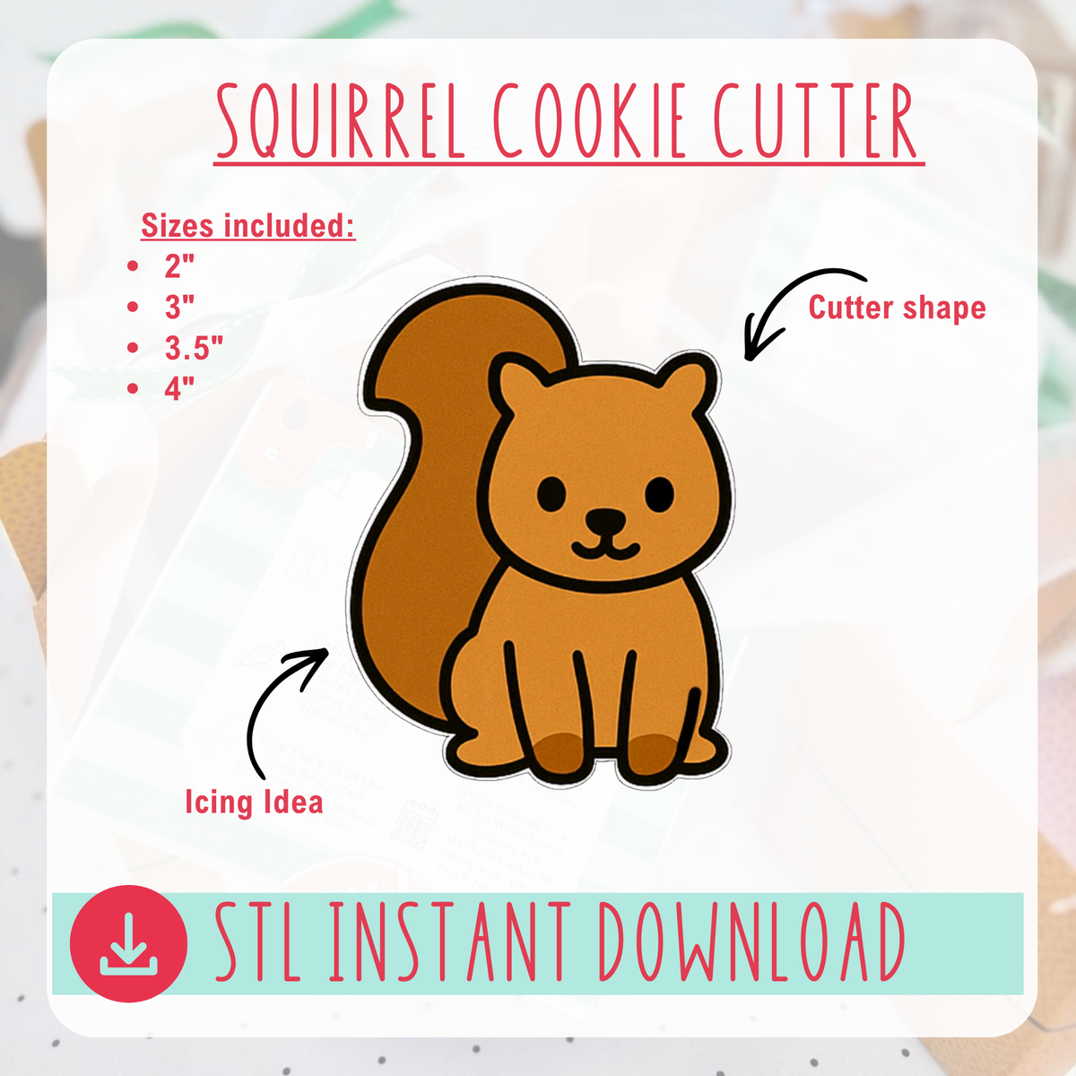 Squirrel Cutter Instant Download Digital File
