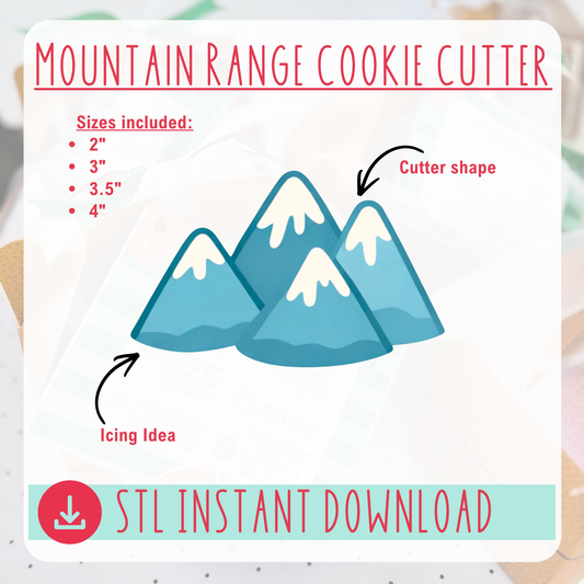 Mountain Range Cookie Cutter Instant Download Digital File