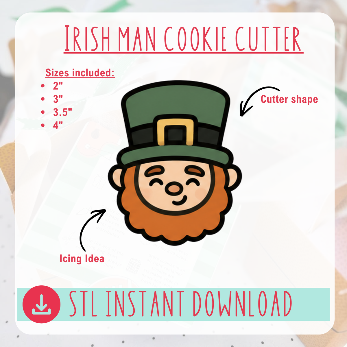 St. Patrick's Day Cookie Cutter Bundle Instant Download Digital Files