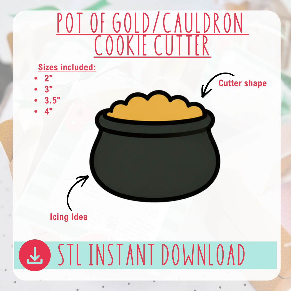 St. Patrick's Day Cookie Cutter Bundle Instant Download Digital Files