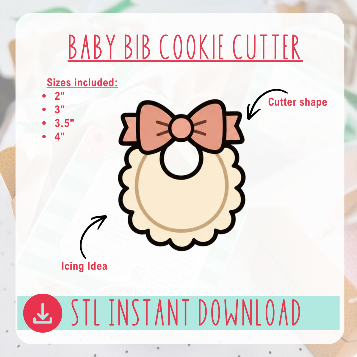 Baby Bib Cutter Instant Download Digital File