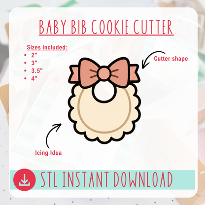 Baby Bib Cutter Instant Download Digital File
