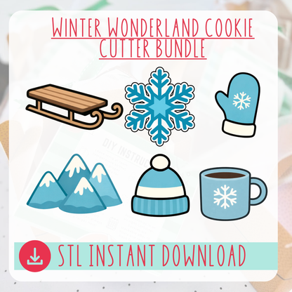 Winter Wonderland Cookie Cutter Bundle Instant Download Digital File