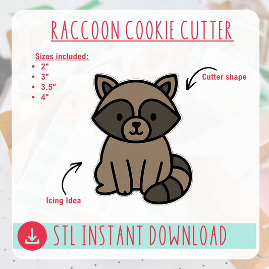 Raccoon Cutter Instant Download Digital File