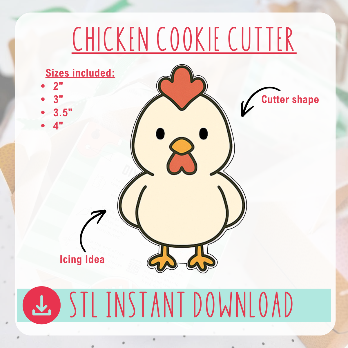 Farm Animals Cookie Cutter Bundle Instant Download Digital Files