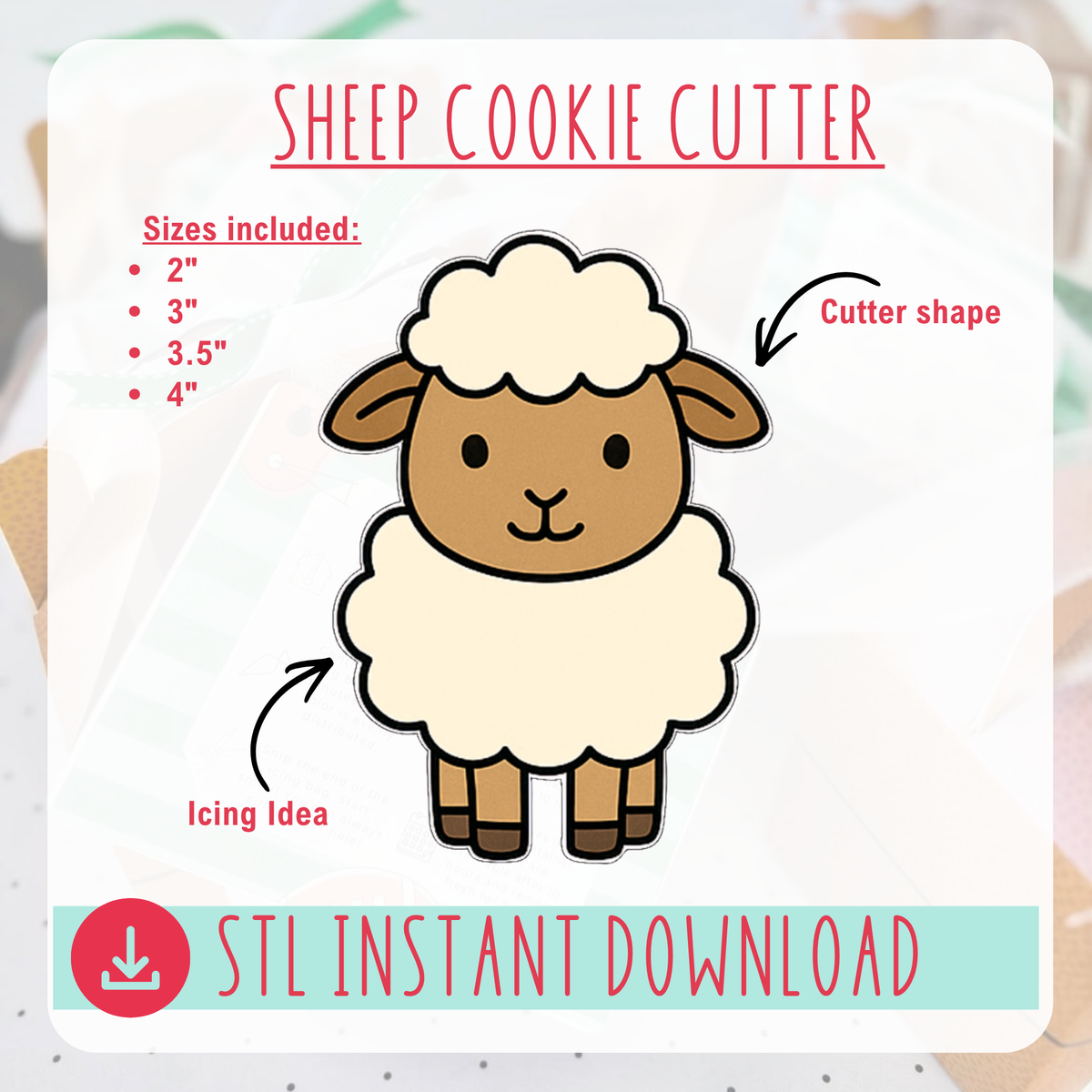 Farm Animals Cookie Cutter Bundle Instant Download Digital Files