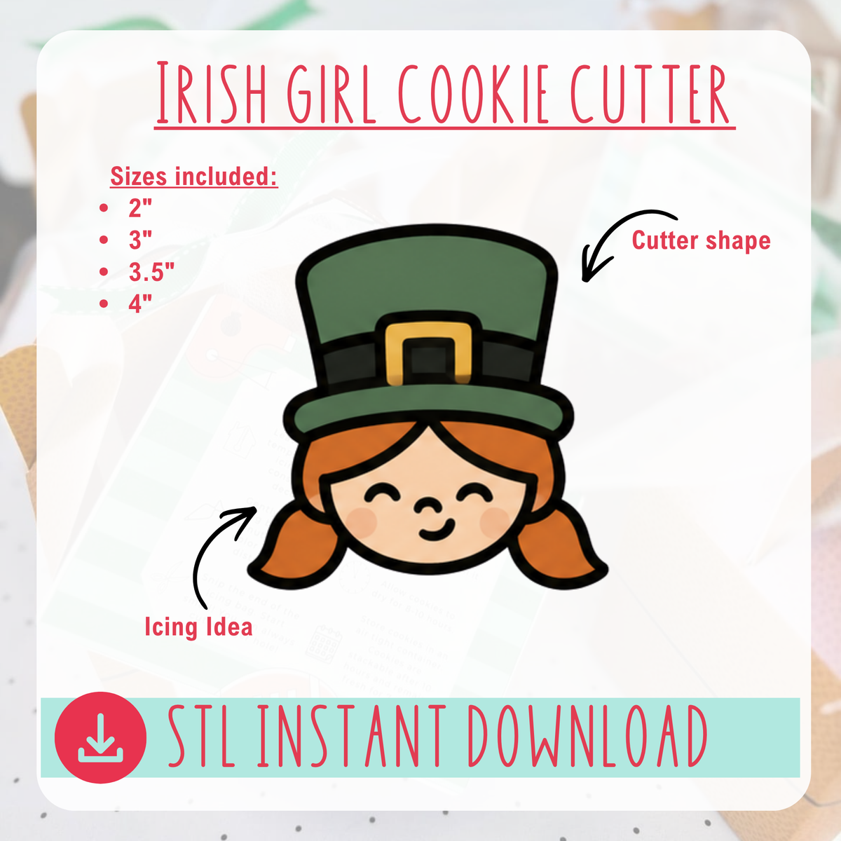 St. Patrick's Day Cookie Cutter Bundle Instant Download Digital Files