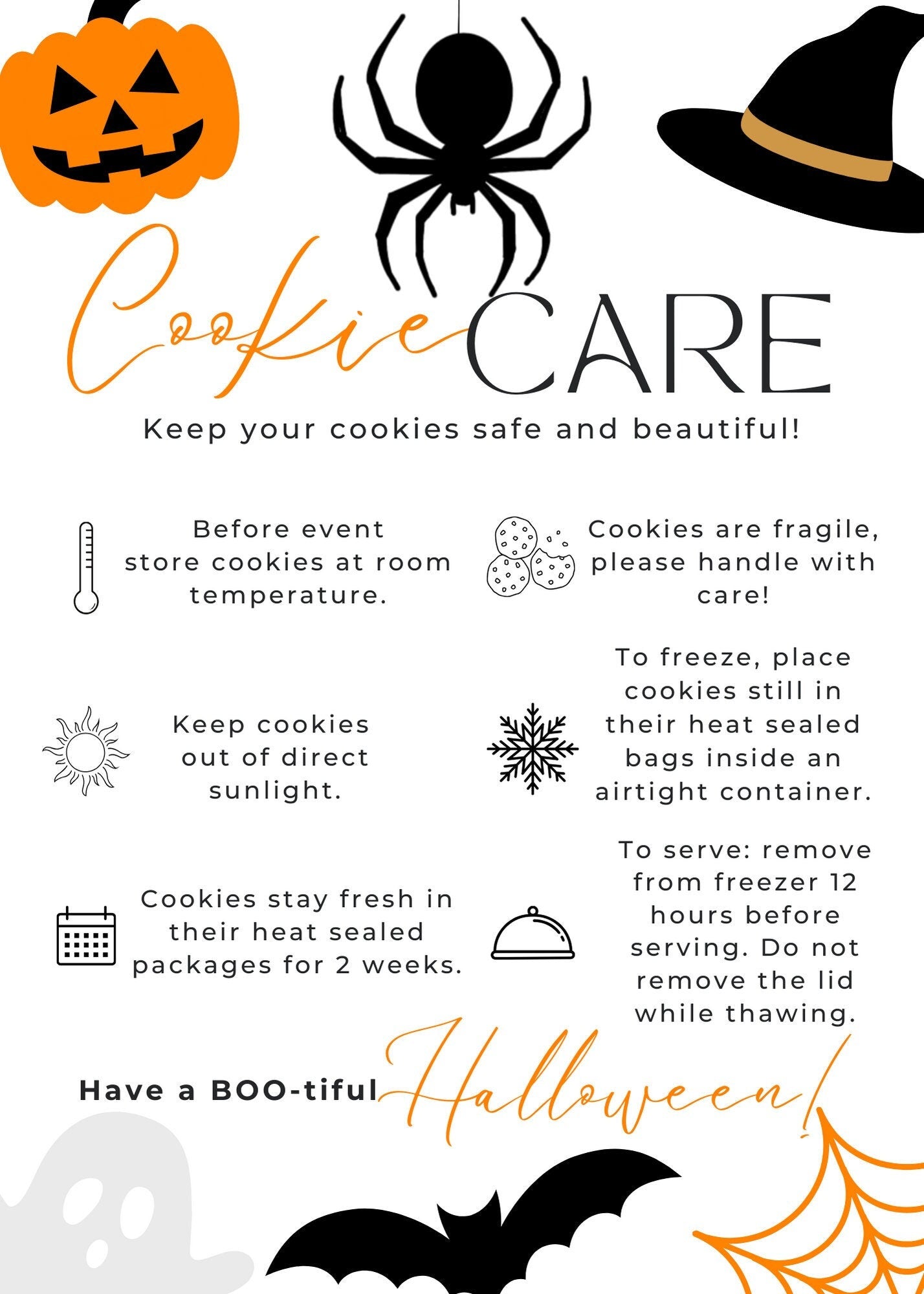 Halloween Cookie Care Card