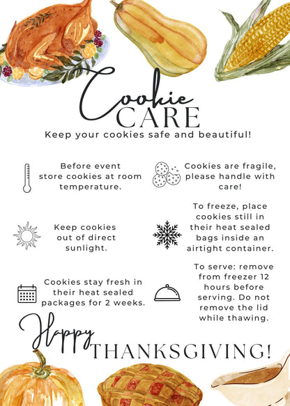 Thanksgiving Cookie Care Card