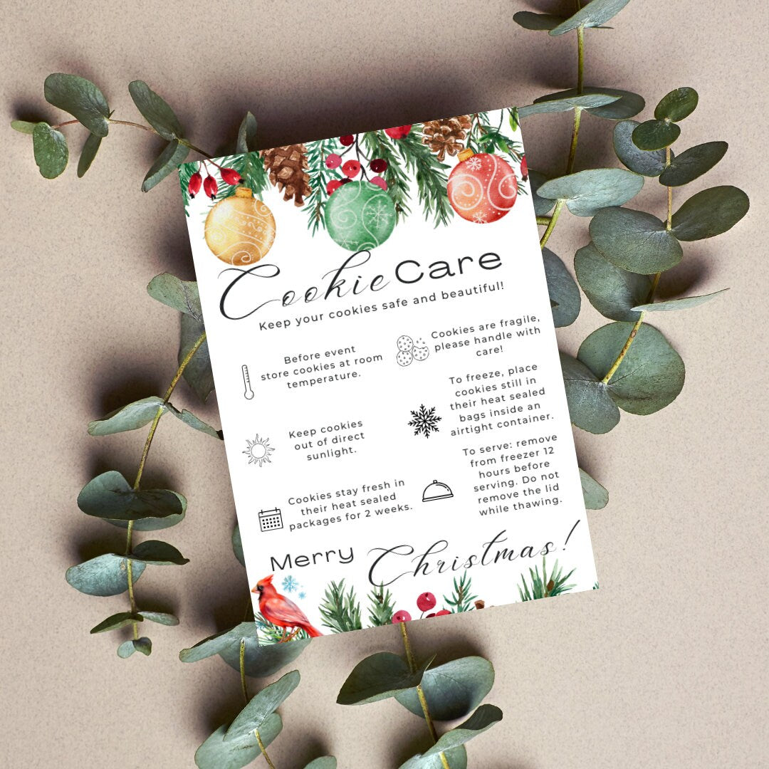 Christmas Cookie Care Card