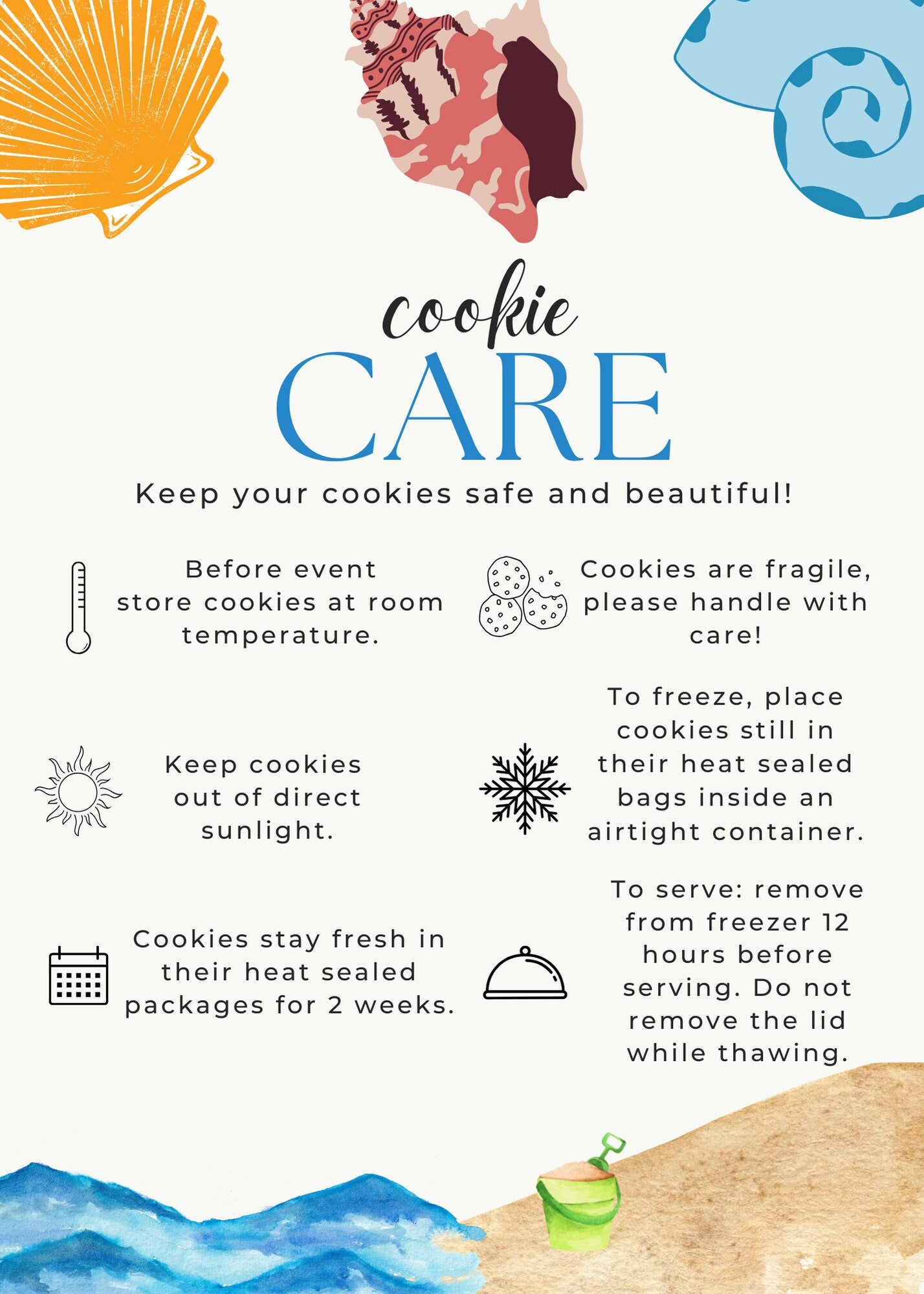 Summer Cookie Care Card