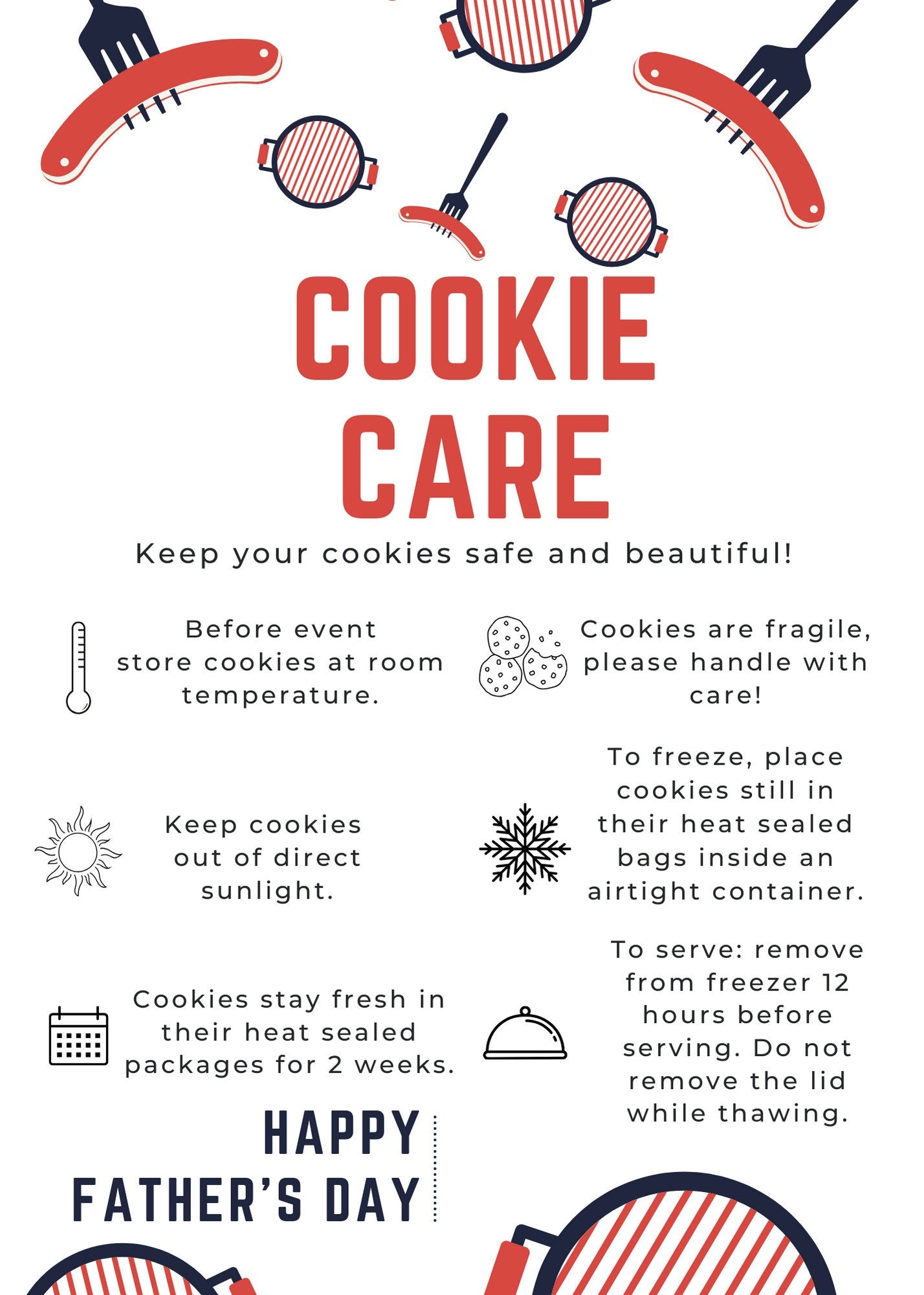 Father's Day Cookie Care Card