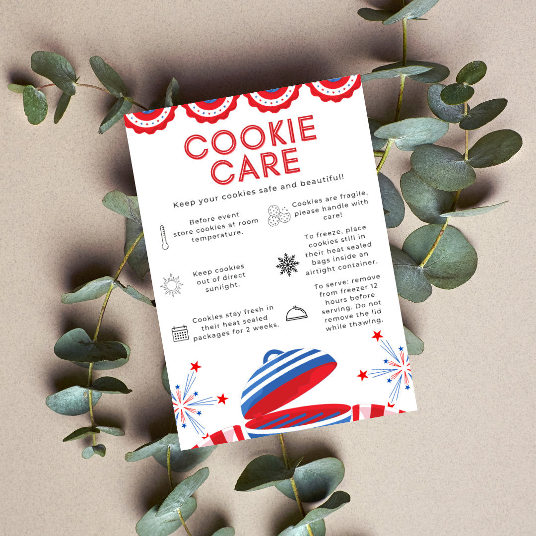 4th of July Cookie Care Card