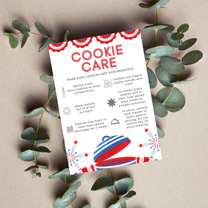 4th of July Cookie Care Card
