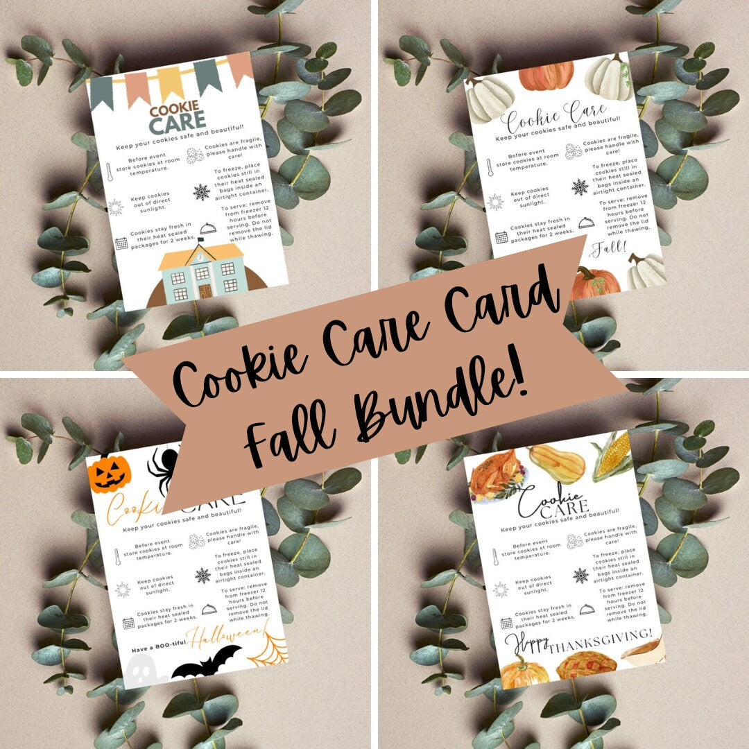 Fall Cookie Care Card BUNDLE