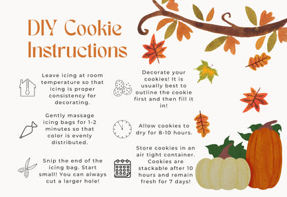 Fall DIY Cookie Instructions
