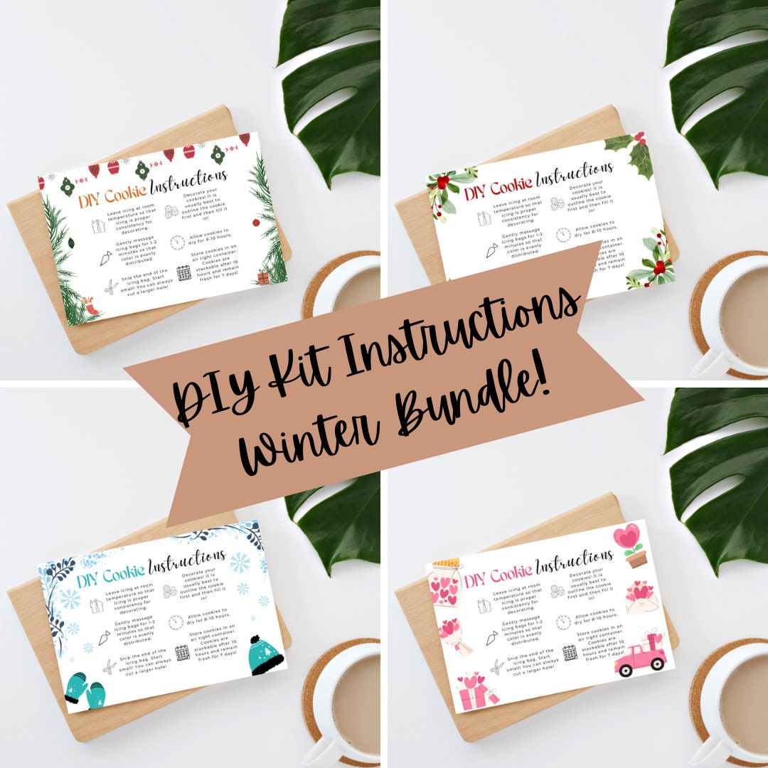 Winter DIY Cookie Kit Instructions BUNDLE