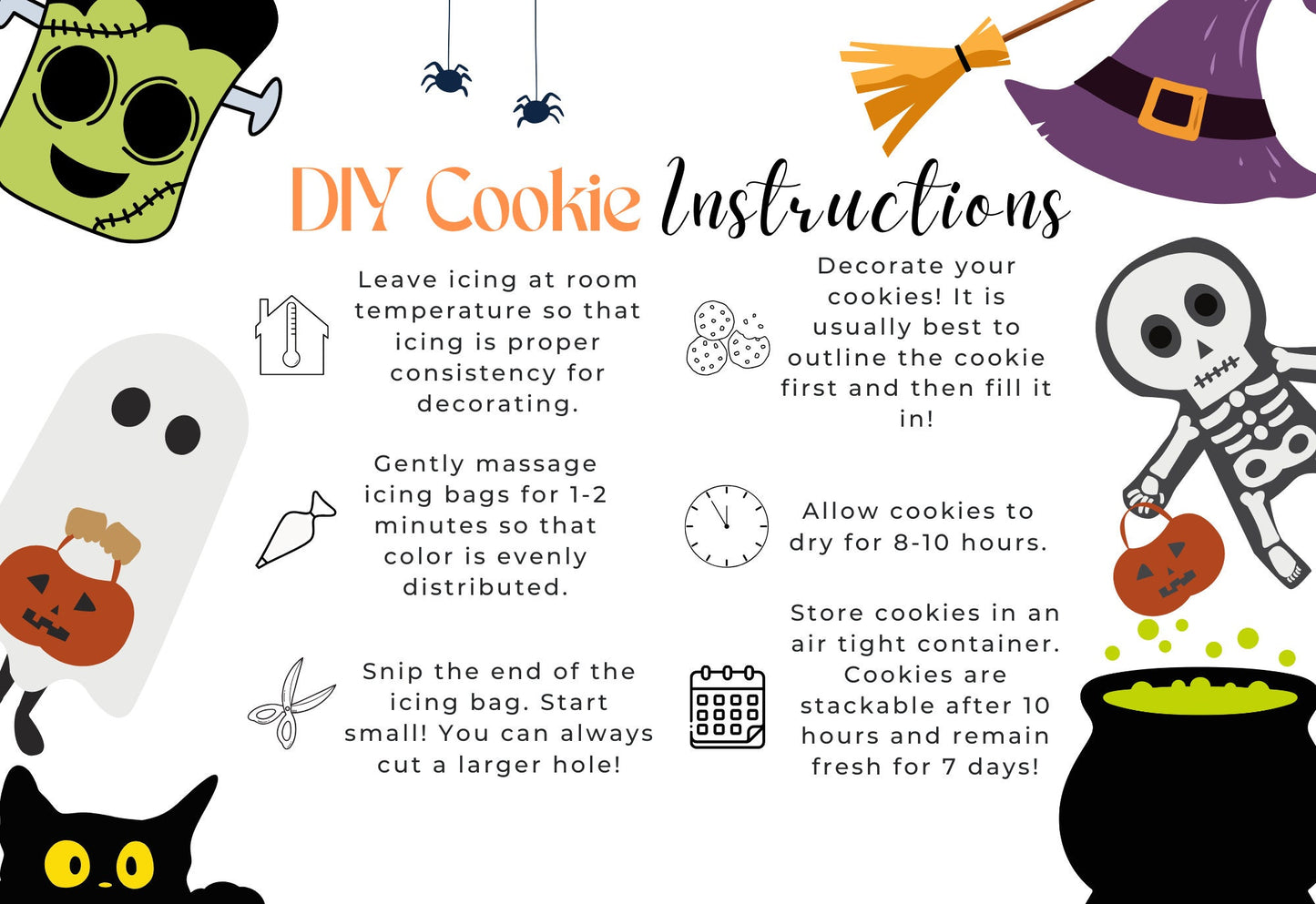 Halloween DIY Cookie Instructions
