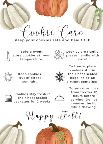 Fall Cookie Care Card