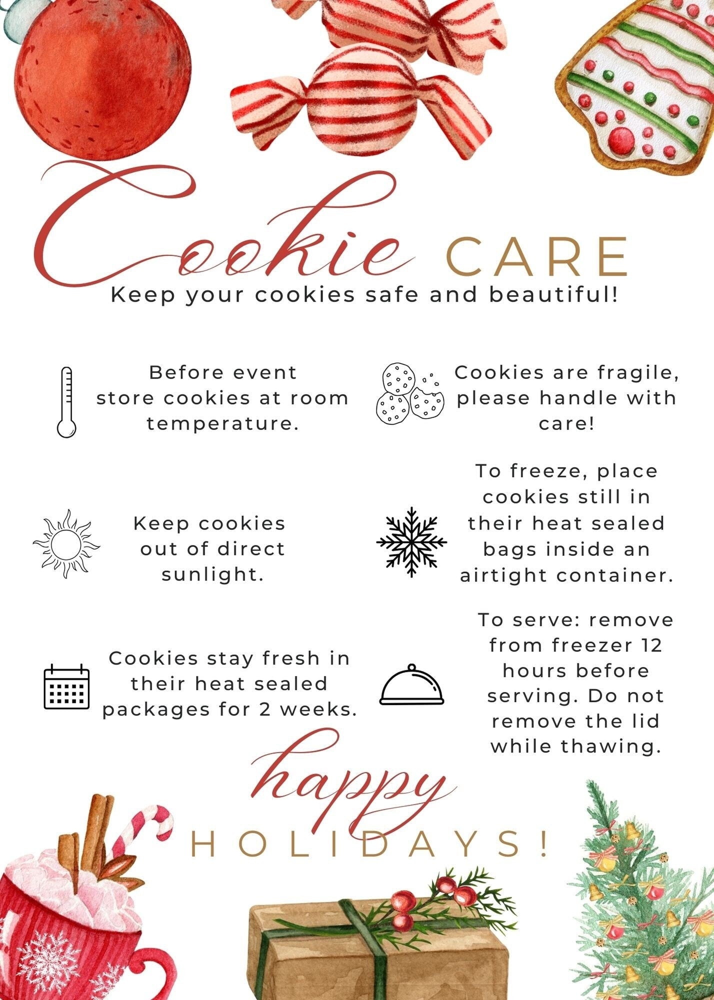 Holiday Cookie Care Card