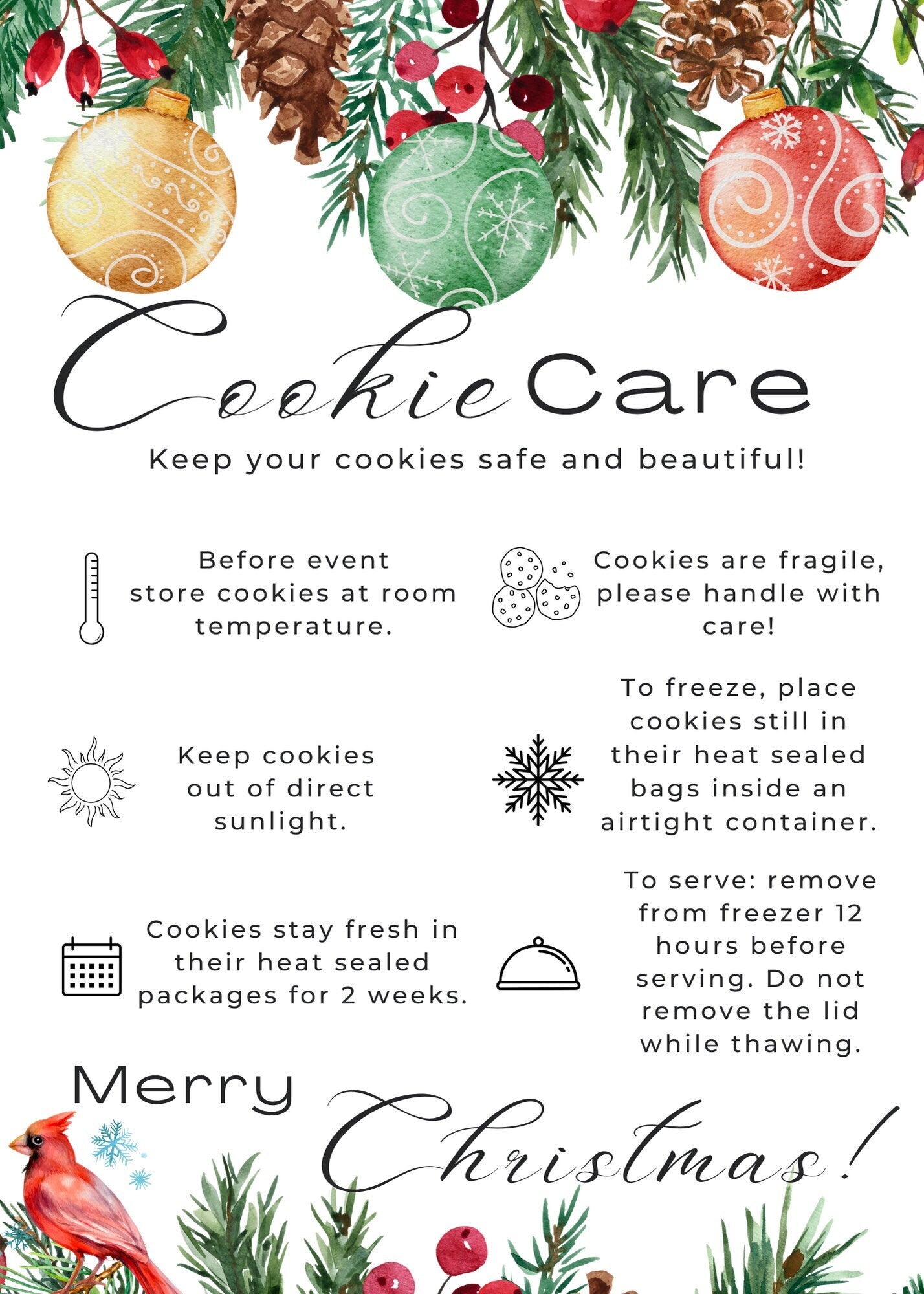 Christmas Cookie Care Card