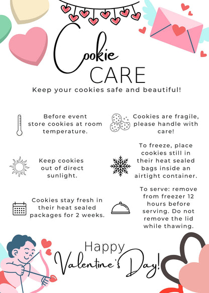 Valentine's Day Cookie Care Card