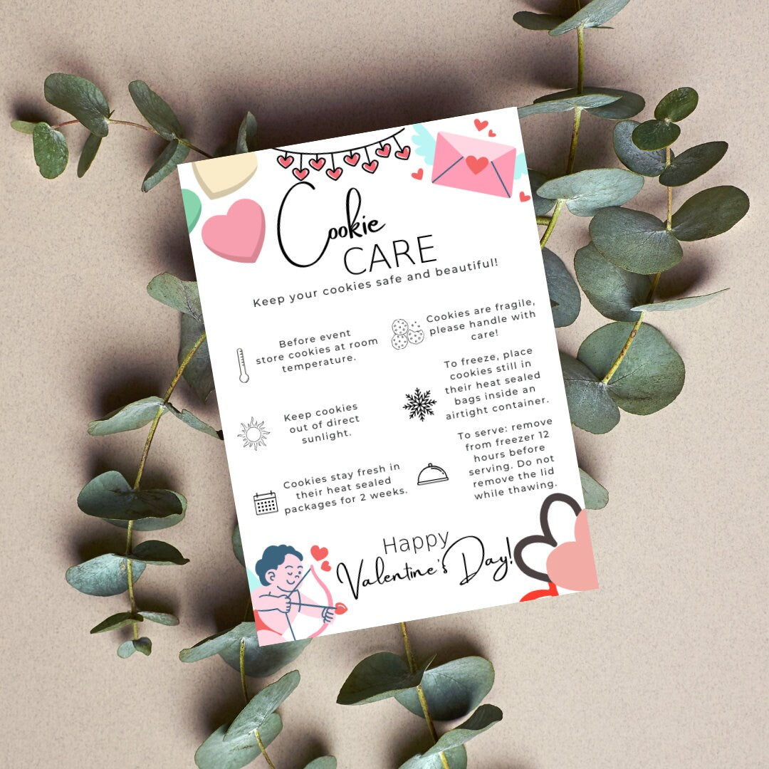Valentine's Day Cookie Care Card