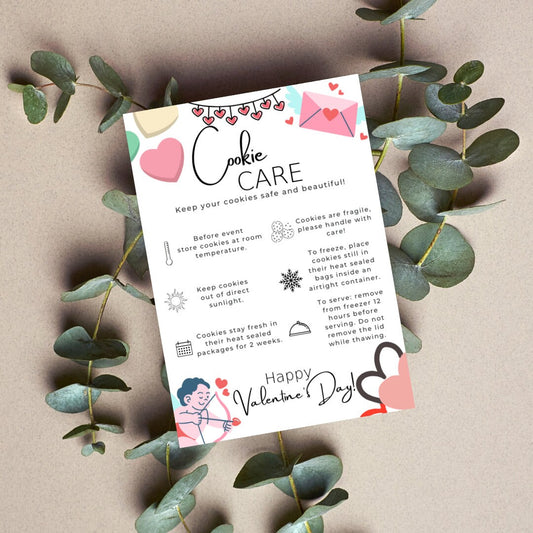 Valentine's Day Cookie Care Card
