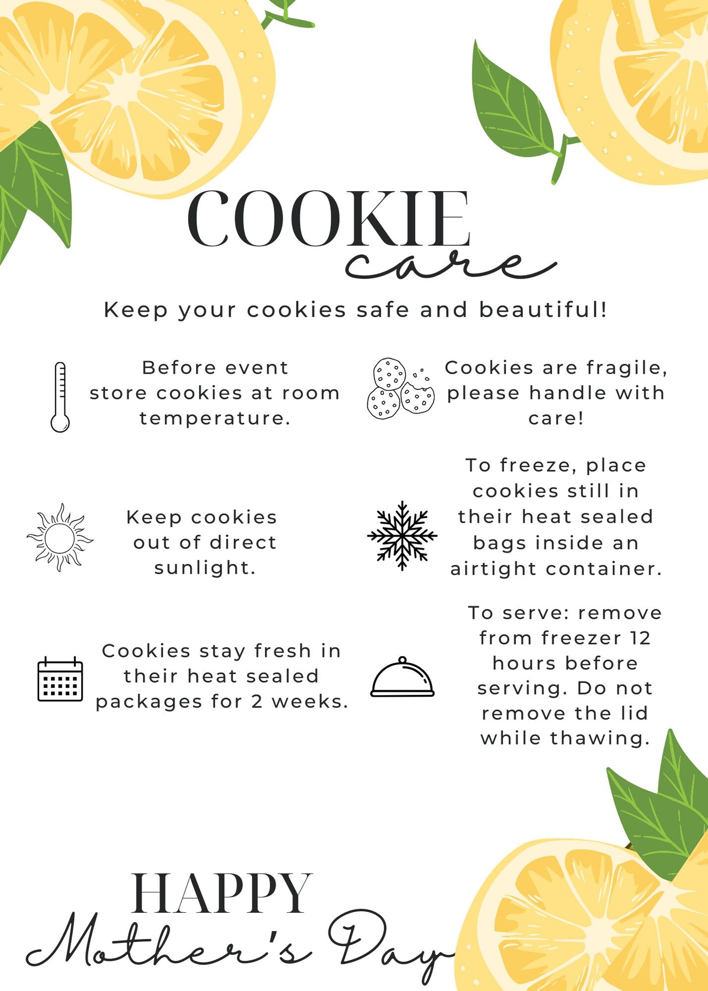 Mother's Day Cookie Care Card