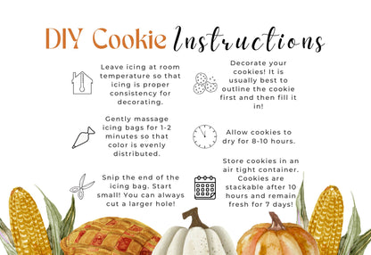 Thanksgiving DIY Cookie Kit Instructions