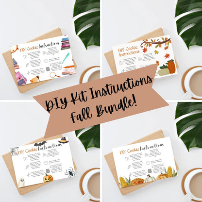 Fall DIY Cookie Kit Instructions BUNDLE