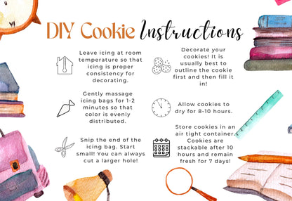 Fall DIY Cookie Kit Instructions BUNDLE