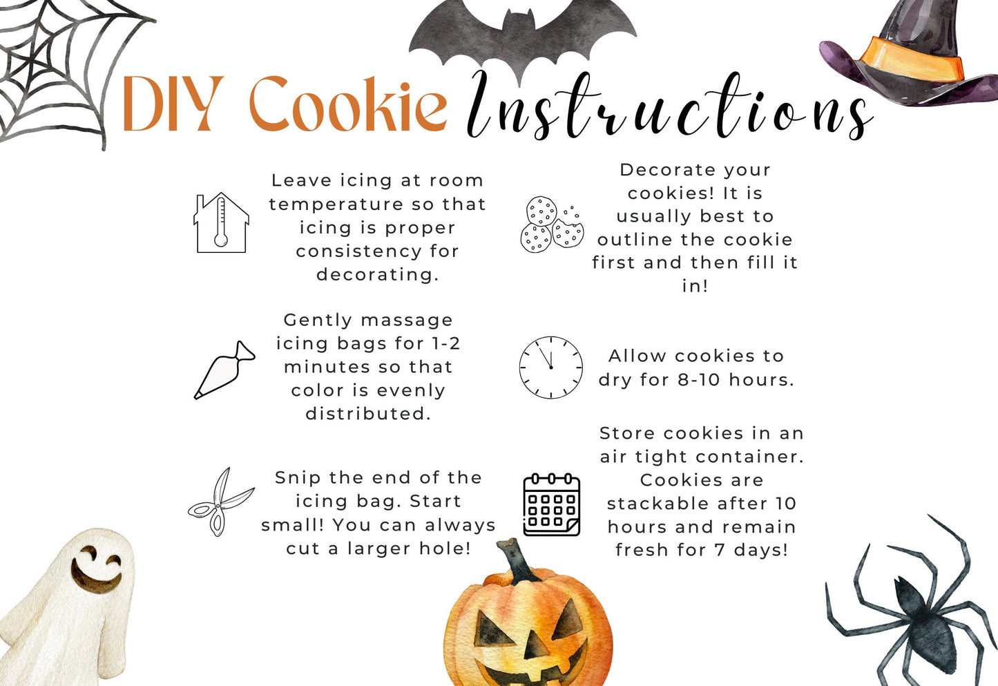 Halloween DIY Cookie Instructions