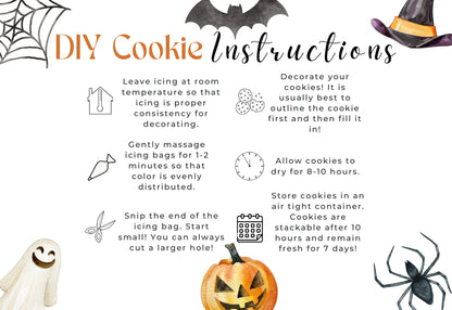 Halloween DIY Cookie Instructions
