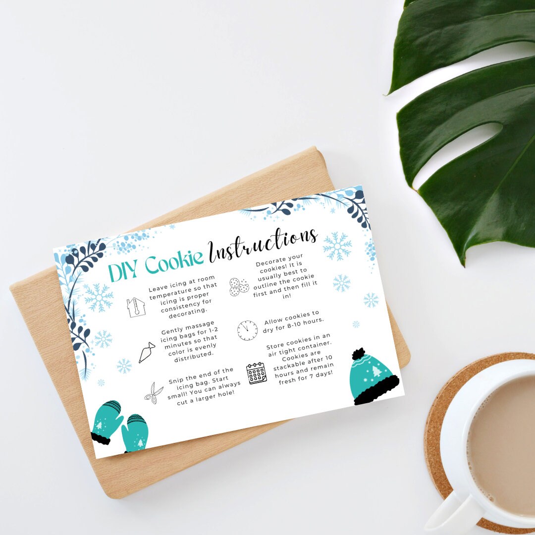 Winter DIY Cookie Instructions