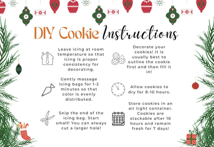 Winter DIY Cookie Kit Instructions BUNDLE