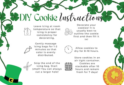 St Patrick's Day DIY Cookie Instructions