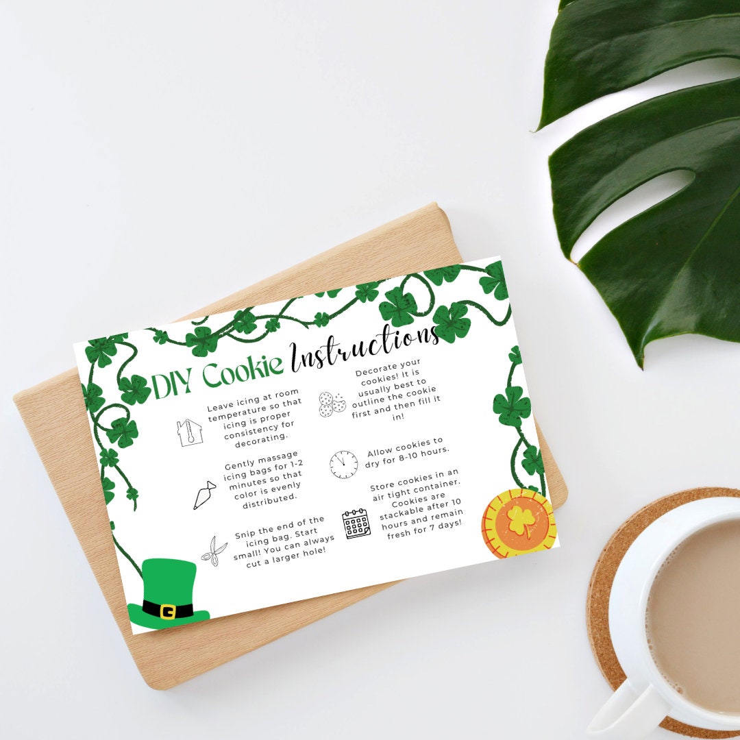 St Patrick's Day DIY Cookie Instructions