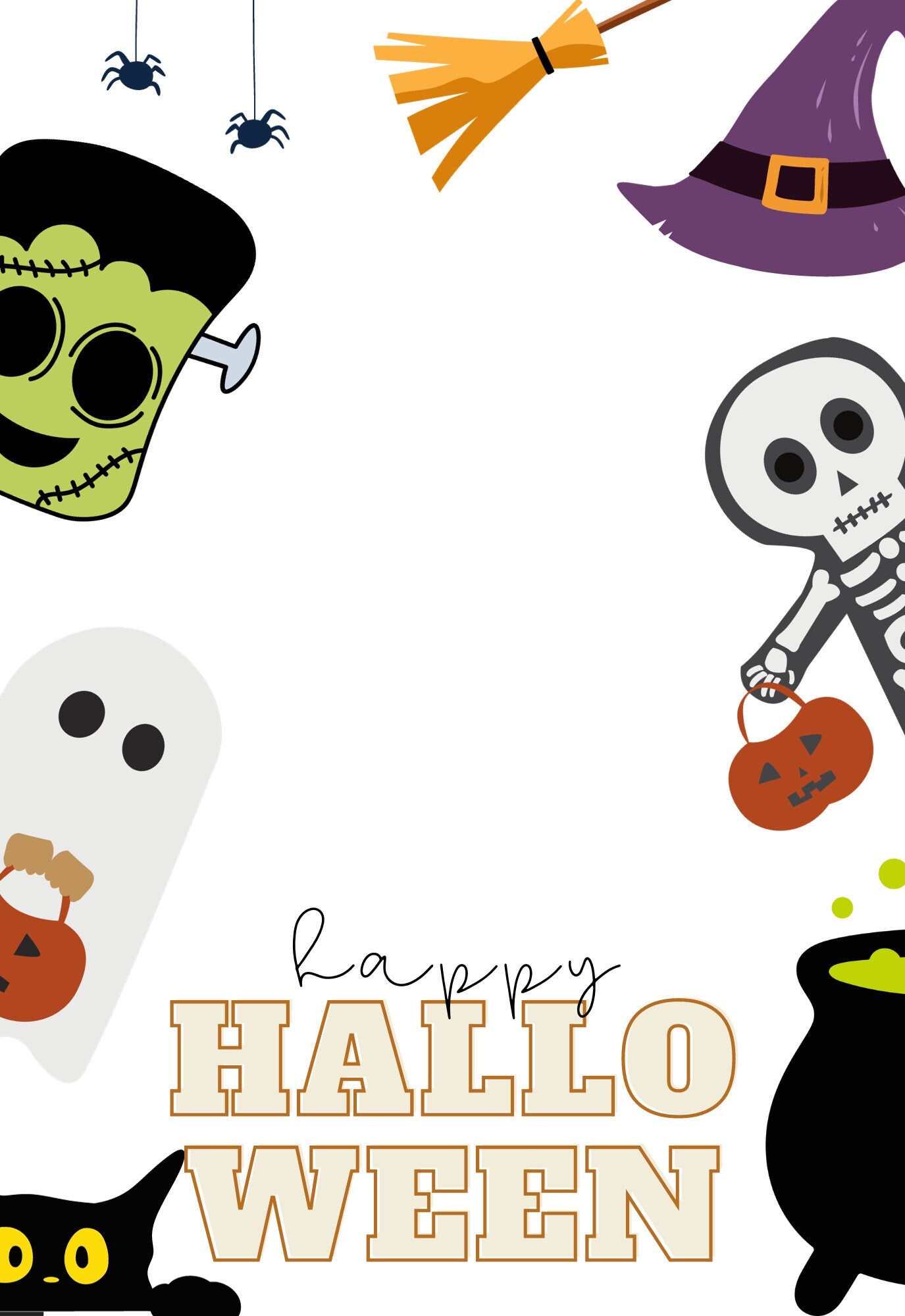 Halloween Friends Cookie Card